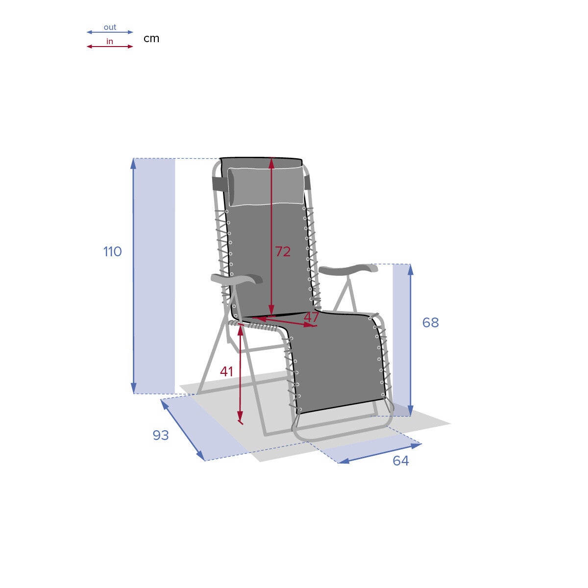 Fauteuil relax de jardin Silos Vert olive - Hespéride - 7