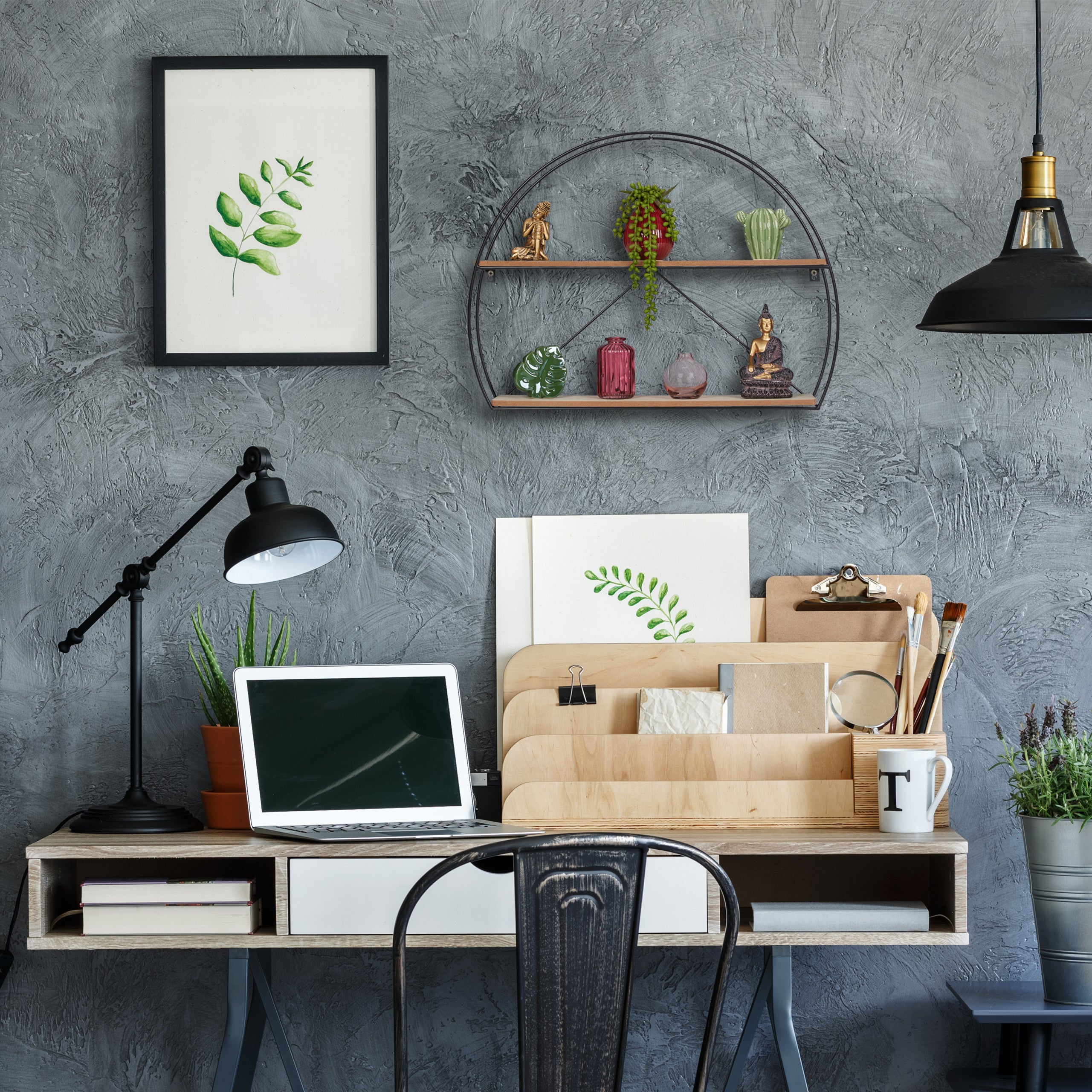 Mensola A Muro 3 Livelli 80cm - Scaffale Decorativo In Stile Industriale