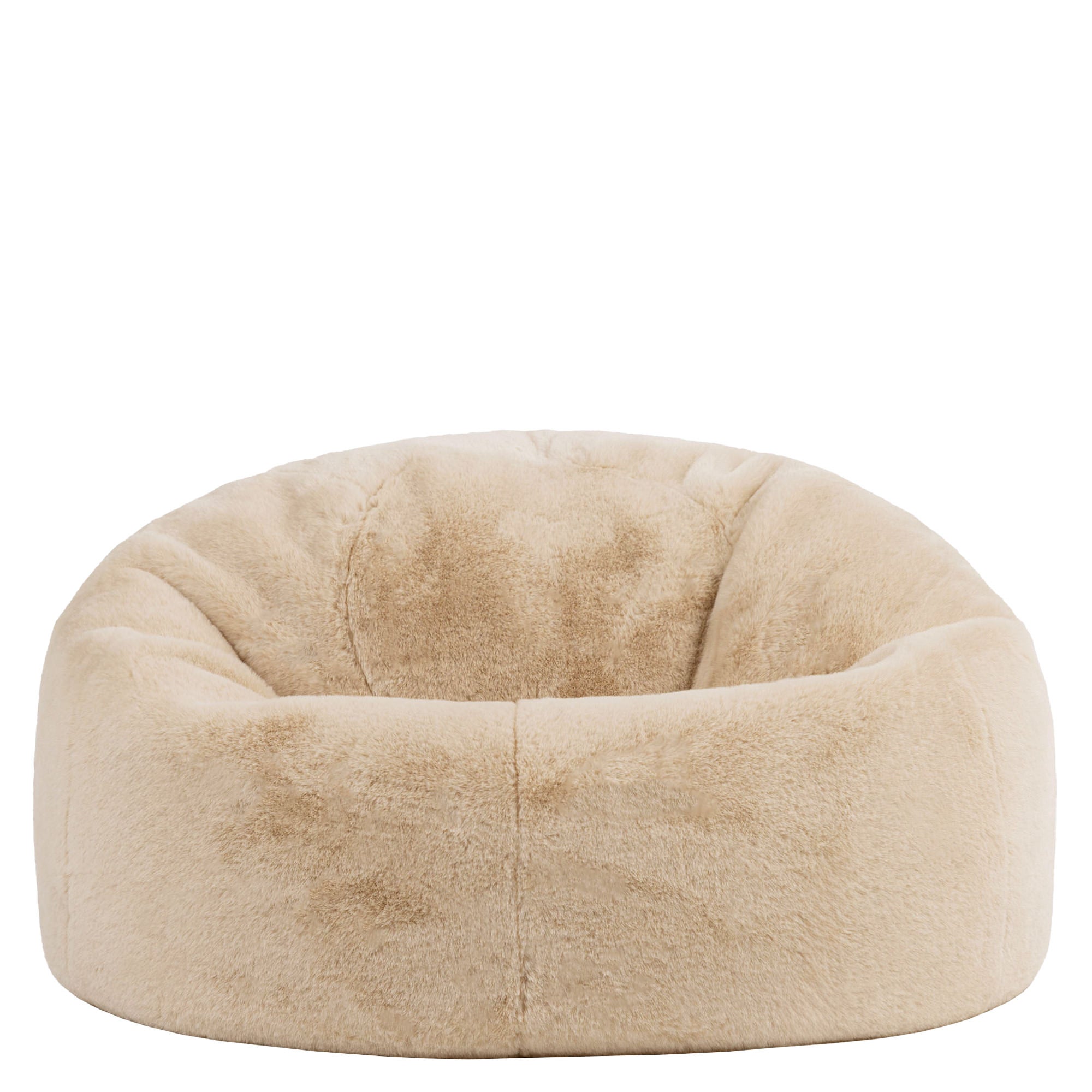 Pouf classique Icon en imitation fourrure luxueuse de lapin, beige, salon, chambre, 85x85cm, Made in Allemagne, Oeko-Tex® - 4