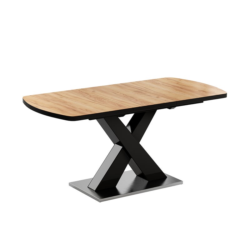 Vicco Stół do jadalni Chinto, Czarny/dąb rustykalny, 120 x 80 cm Możliwość rozbudowy