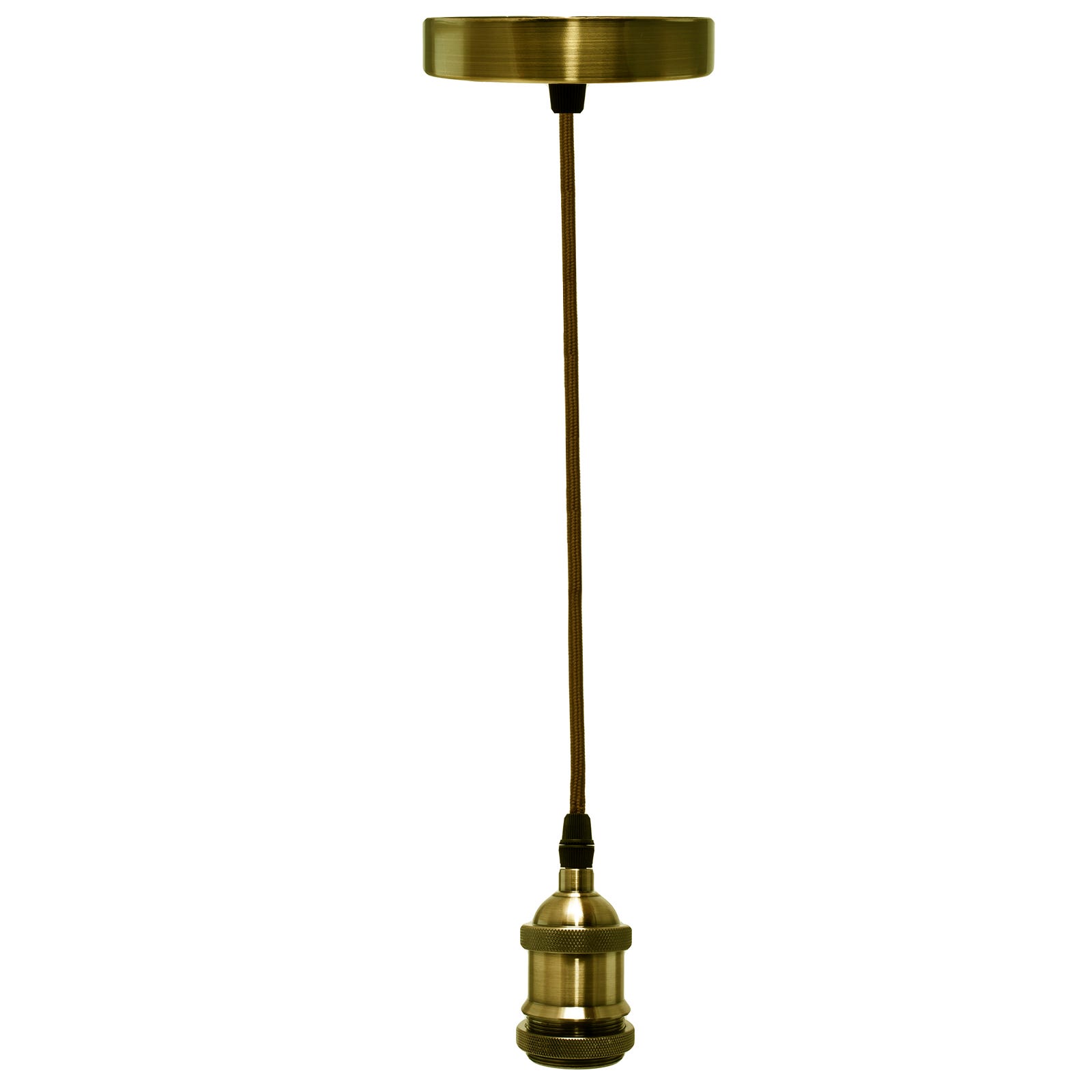 Portalámparas Vintage E27 Colgantes - 4 Unidades, Cable De 100 Cm Ajustable, Color Dorado, Para Iluminación De Techo