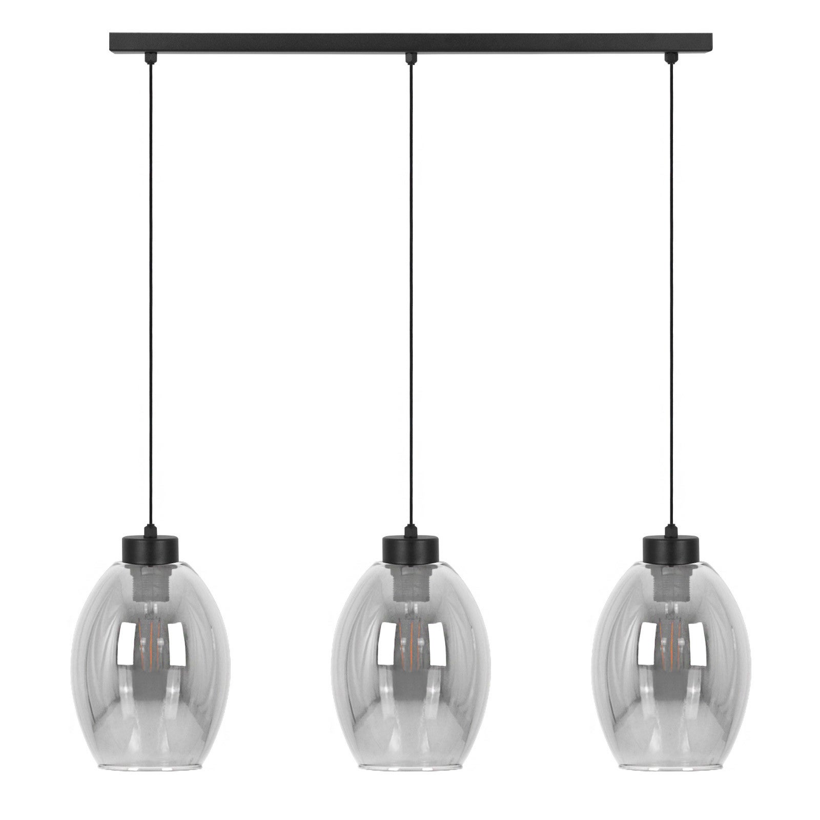 Lampa wisząca BALBO czarna 3xE27x20W metal wym:90x75x15cm IP20 Kaja
