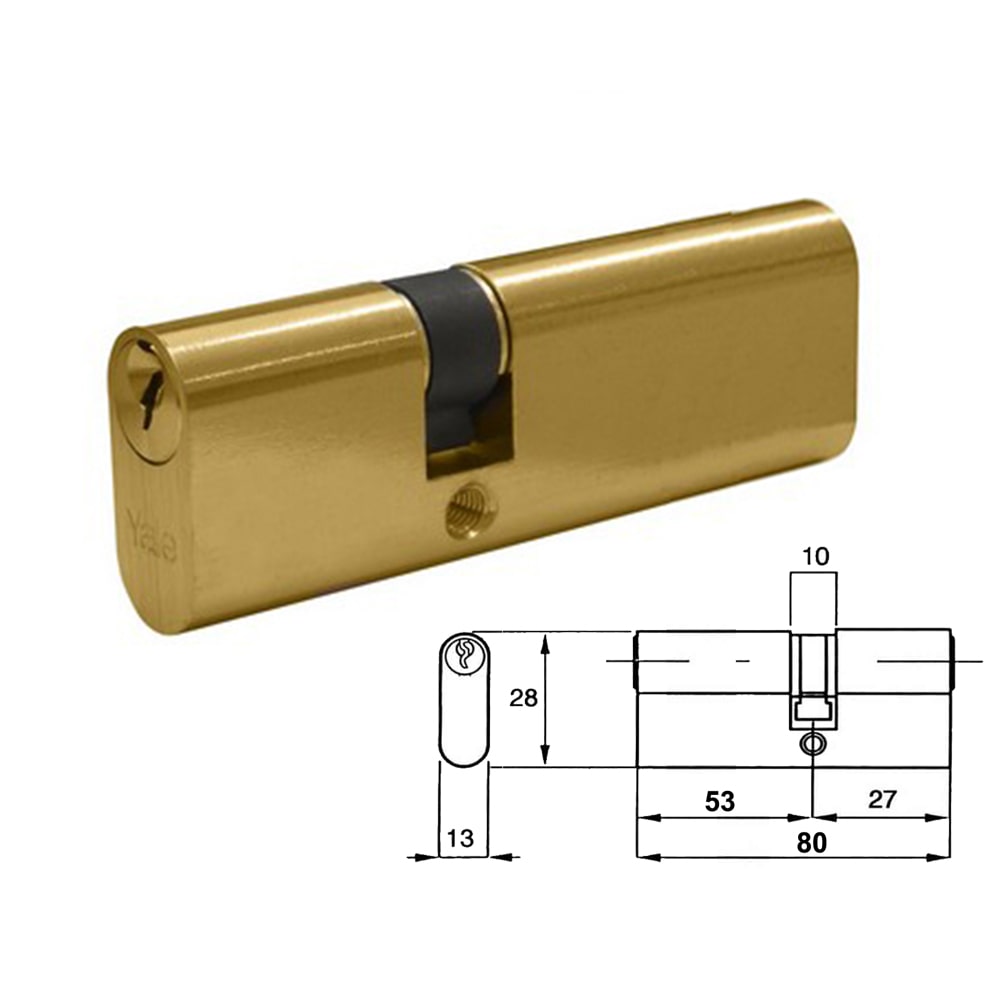 CILINDRO DE EMBUTIR OVALADO mm 48+10+22 = 80 (53+27) | Leroy Merlin