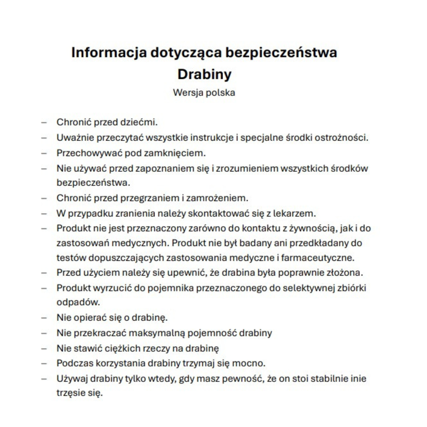 Drabina Rozkładana Domowa 3 Stopniowa STALOWA Składana z rączką - 10