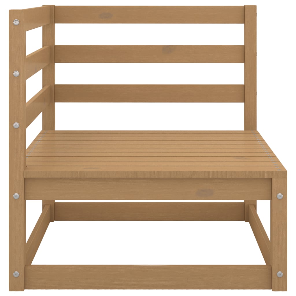 Salon bas de jardin en Bois Marron 8 personnes - 5