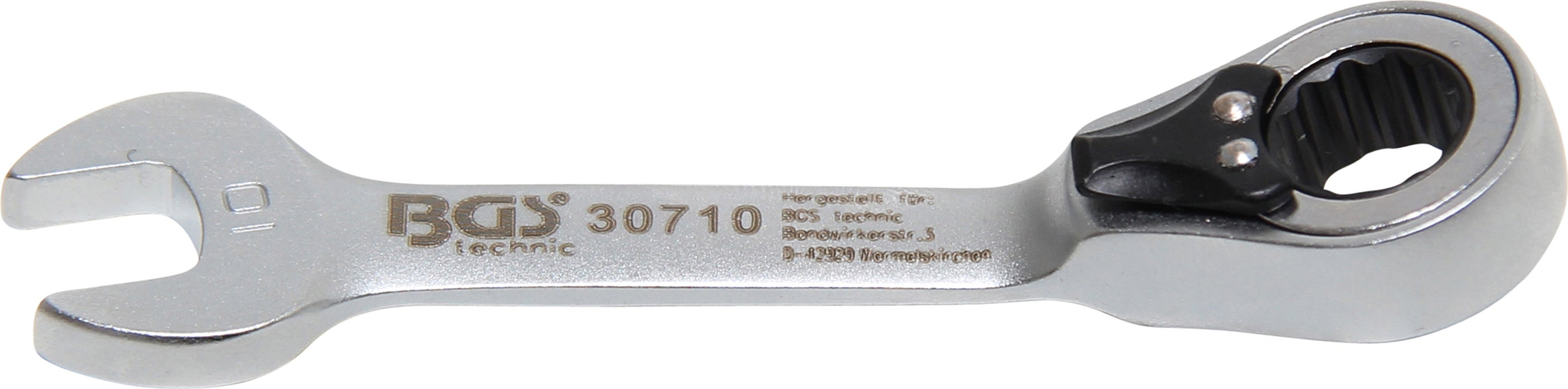 BGS Klucze płasko-oczkowe z grzechotką krótkie 10 mm - 305710