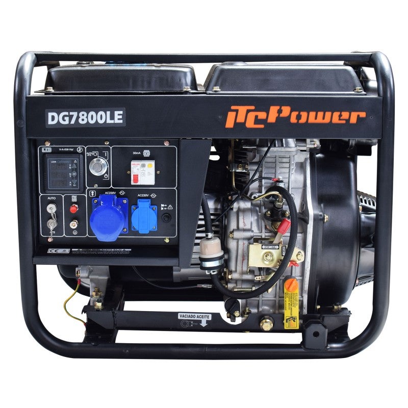 Itcpower  Dg7800le Generador Diésel Monofásico 6,3Kw , Leroy Merlin