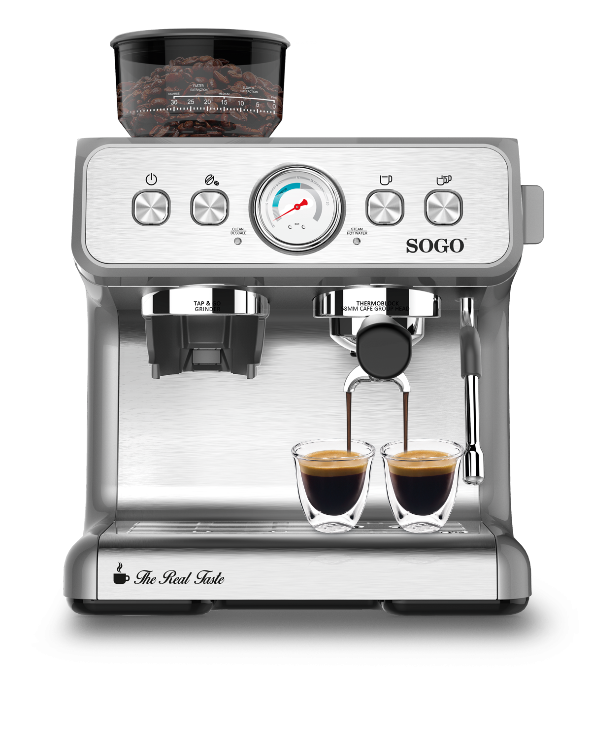 Sogo  Cafetera Expreso -2,8L-15 Bar-1350/1550W , Leroy Merlin