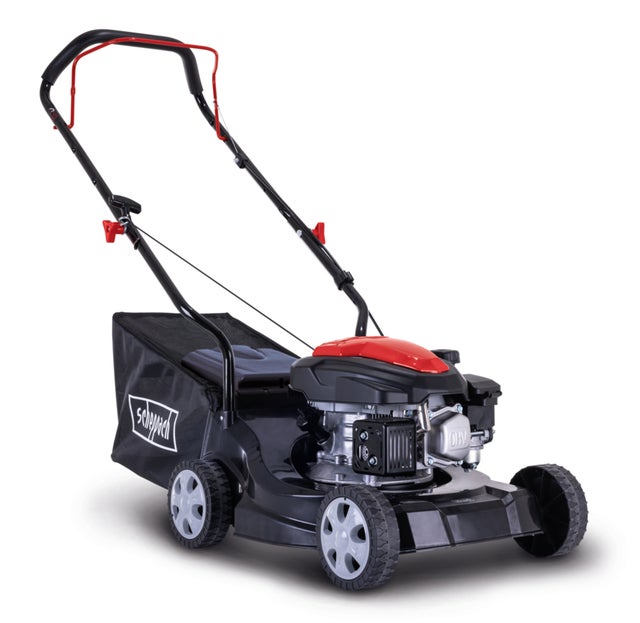 Scheppach Tondeuse thermique 131 cm³ PML40-132P – 3,3 CV – largeur de coupe max. 40 cm – hauteur de coupe 30/66 mm – capacité du bac 35L