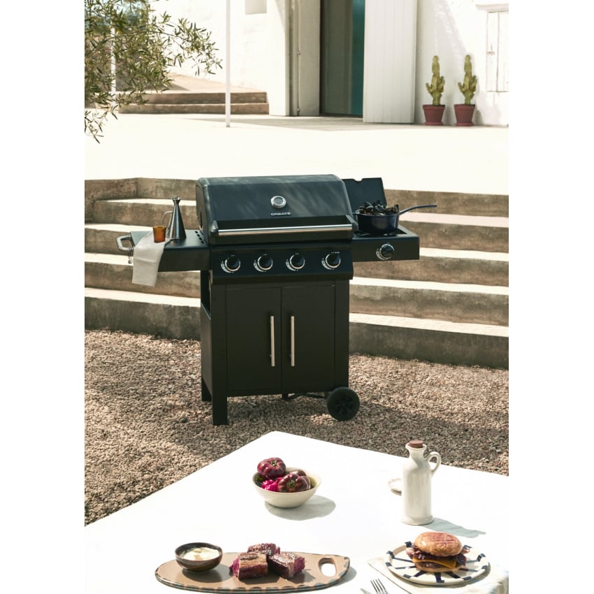CREATE - BBQ GAS BURNER PRO - Grill gazowy z palnikiem bocznym i stolikiem pomocniczym -