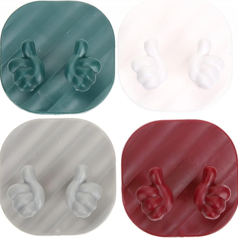 Wieszak ścienny na listwę zasilającą, organizer do ładowarki, opaska na głowę, sypialnia, kuchnia, hak do zarządzania kablami, 4 sztuki