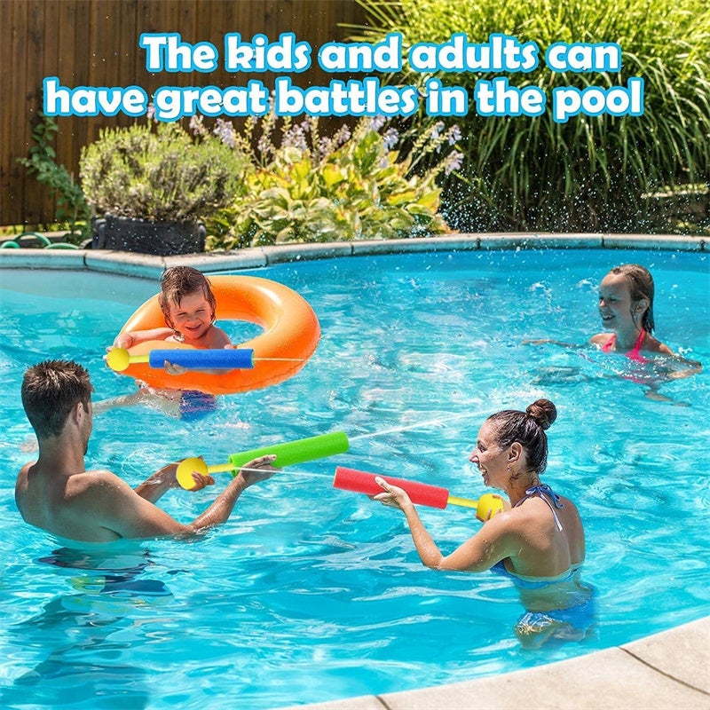 Lot de 8 pistolets à eau à mousse pour enfants et adultes, pistolets à eau super amusants pour piscine, plage, jardin, jeux d'été - 4
