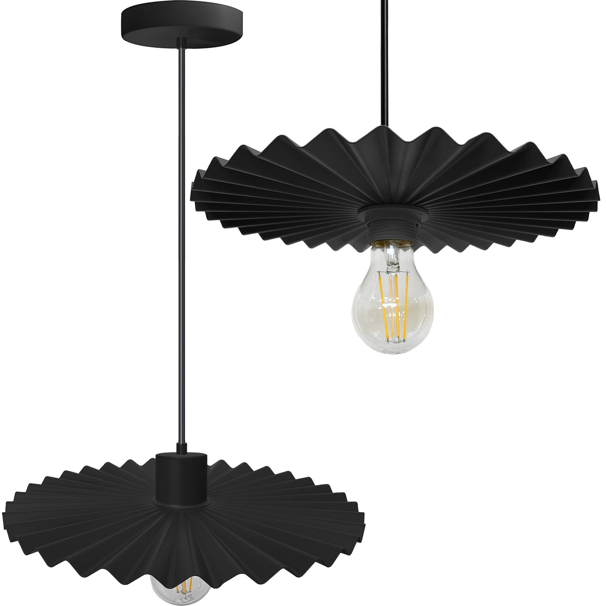 Lampa Sufitowa Wisząca Toolight App1353-1Cp Czarny 30Cm