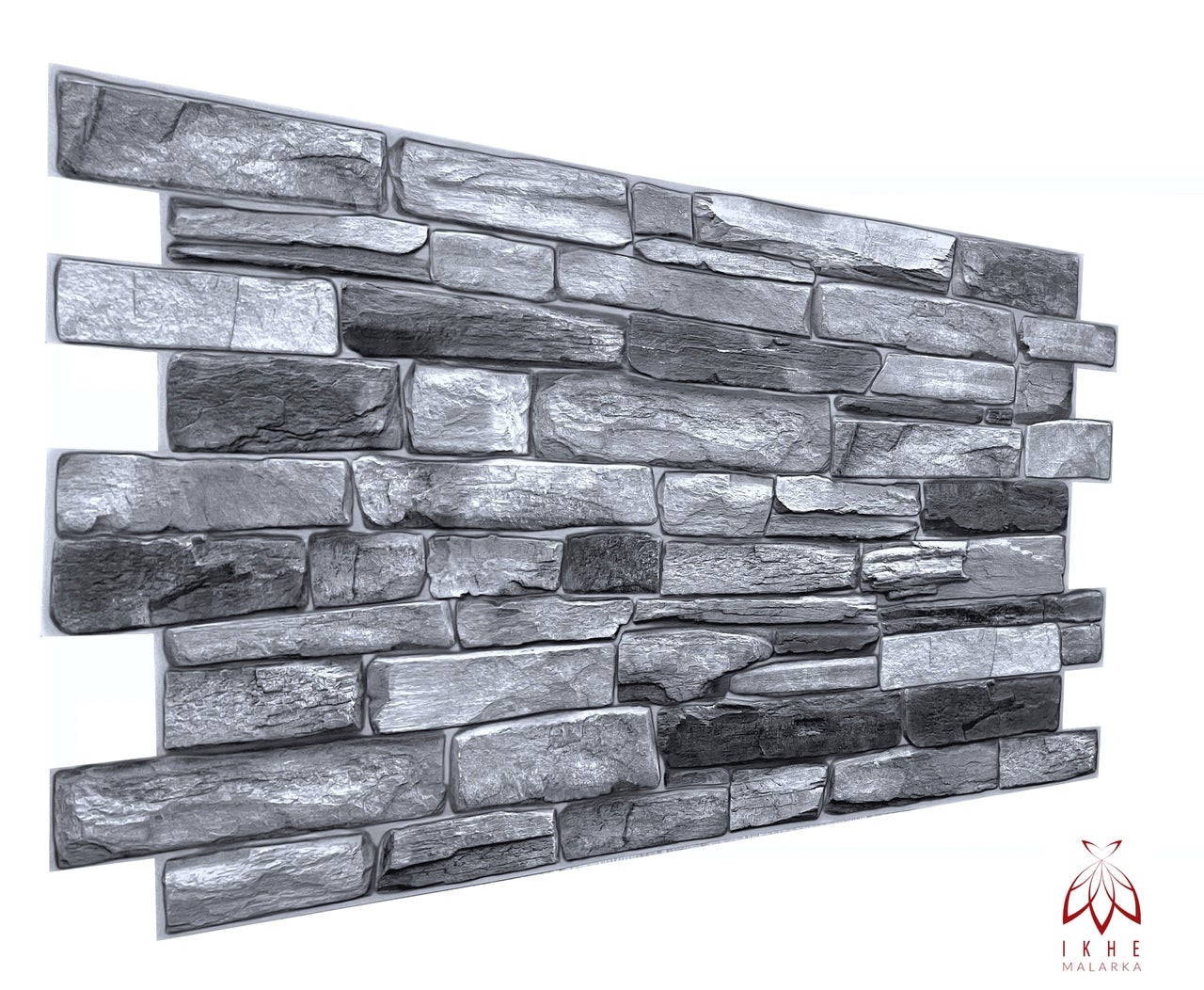 4 m²/10 pièce 3D PVC IMITATION TUILES panneaux muraux revêtement mural DECOR PVC bardage carreaux imitation Grey Ston épaisseur 1mm ! - 6