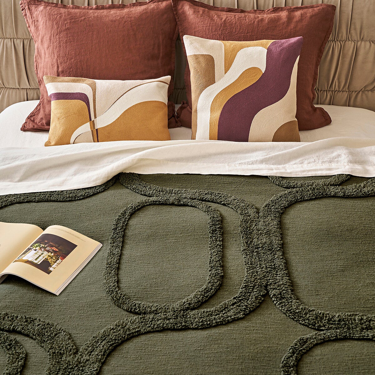 Dessus-de-lit coton tufté, Massimo - Ecru - 180 x 230 cm - 7