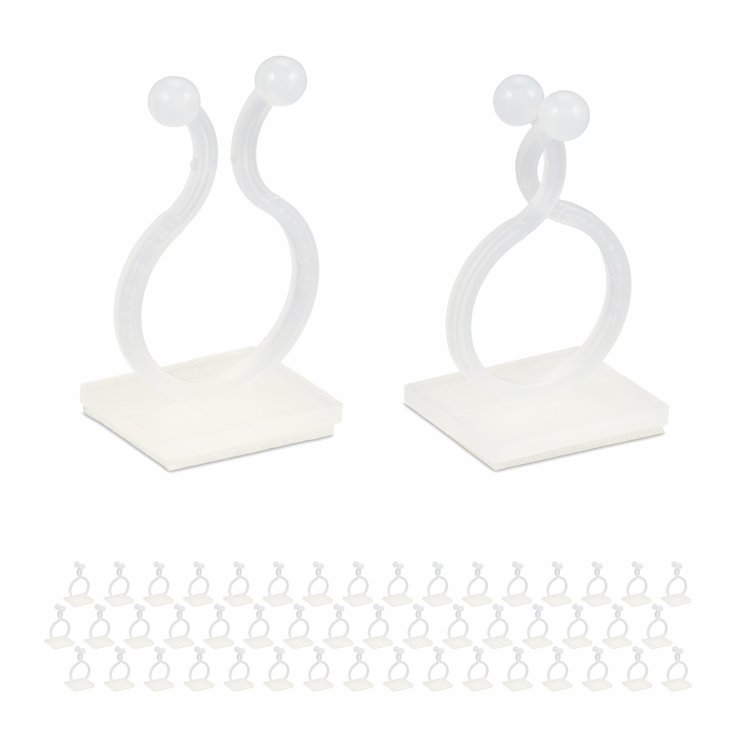 LATTCURE 50 clip per piante rampicanti invisibili, clip per piante rampicanti, clip per fissaggio a parete per piante, clip di fissaggio autoadesive per piante, ganci per piante (bianco