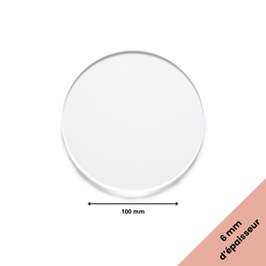 Eozighi 10 Pièces Plaque Acrylique Ronde Vierge 15cm avec Trou Plaque Rond Acrylique Rond Transparent Acrylique Transparent Ronde pour Peinture, Impression Présentoirs, Bricolage Projets D'Artisanat