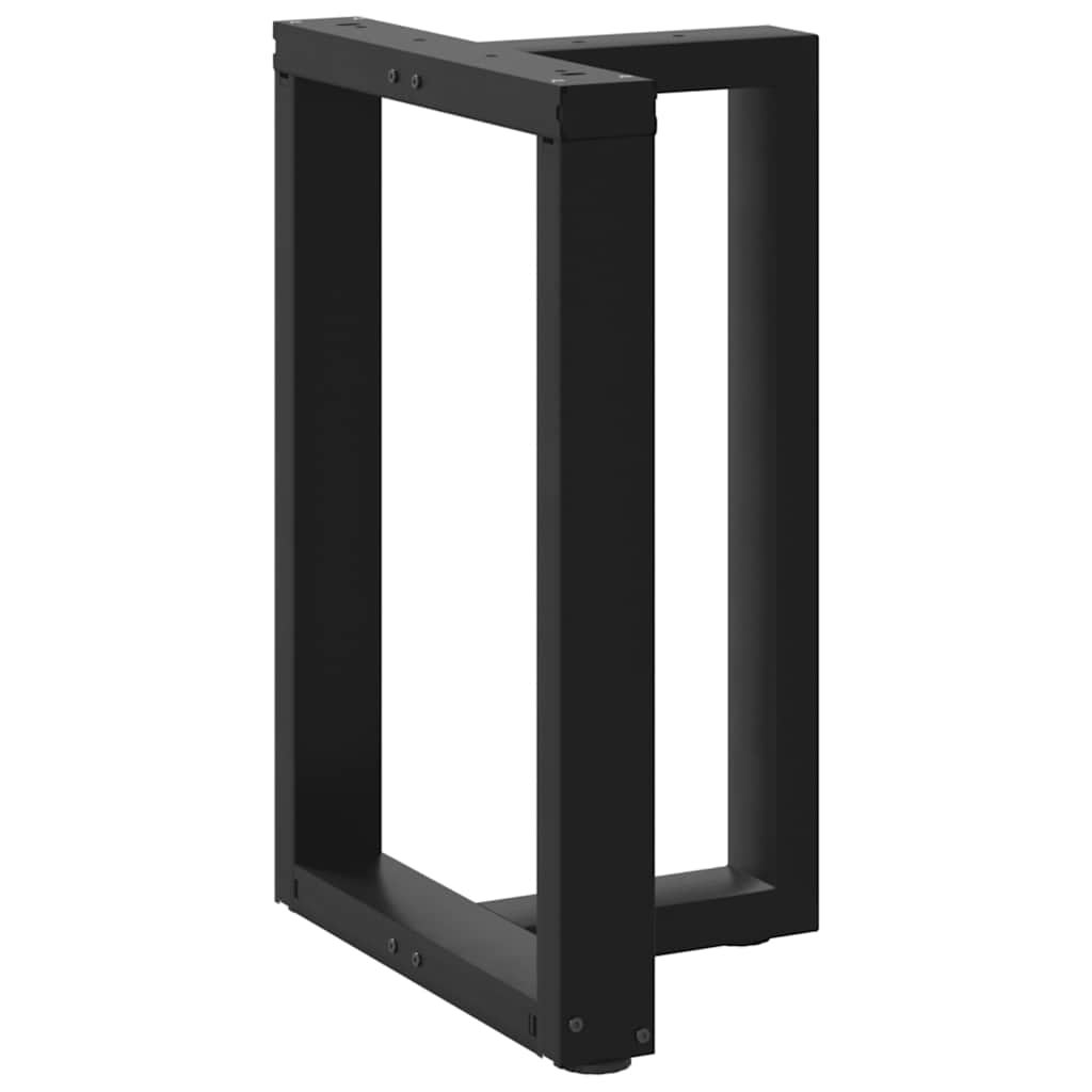 Nogi do stołu jadalnego w kształcie litery T 2 szt. Czarne 50x35x(72-73) cm Stal vidaXL