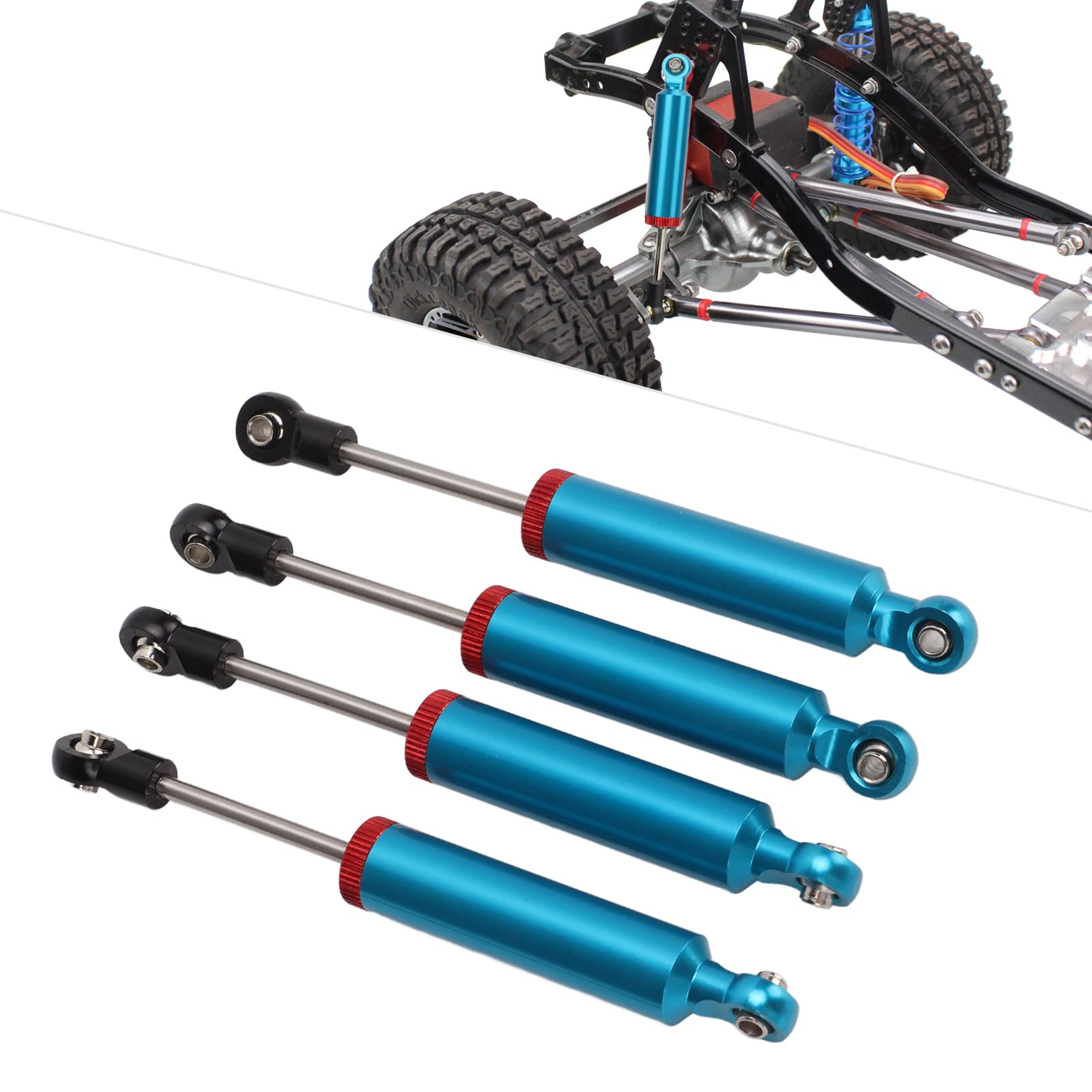 pezzi RC Car Ammortizzatore in lega di alluminio Ammortizzatore olio per simulazione 1/10 Auto da arrampicata 110mm (blu) - 2