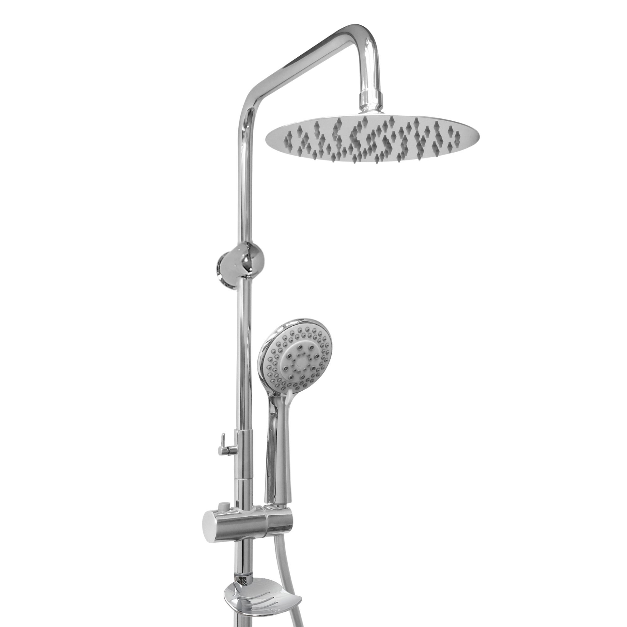 Zestaw prysznicowy natynkowy Estiva Lim Round deszczownica 20 cm chrom połysk 1 szt - 5