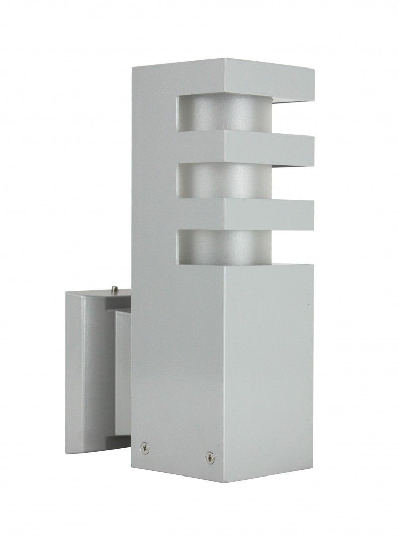Kinkiet zewnętrzny RADO srebrny 1xE27x18W wym: 25x8x14 cm IP54 SU-MA