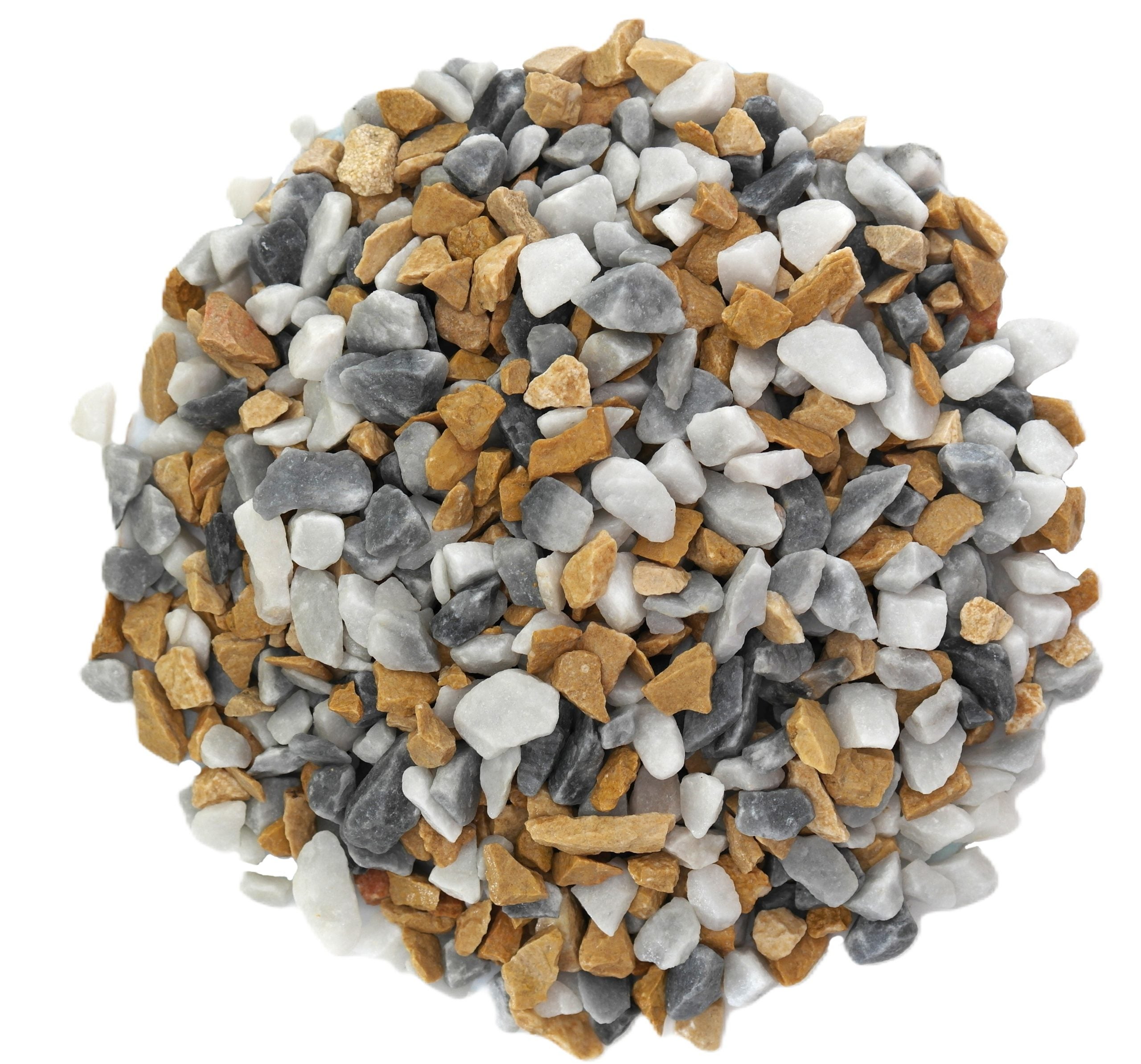 Gravillon concassé mixte marbre Hawaï 8/12 en sac de 25 KG Leroy