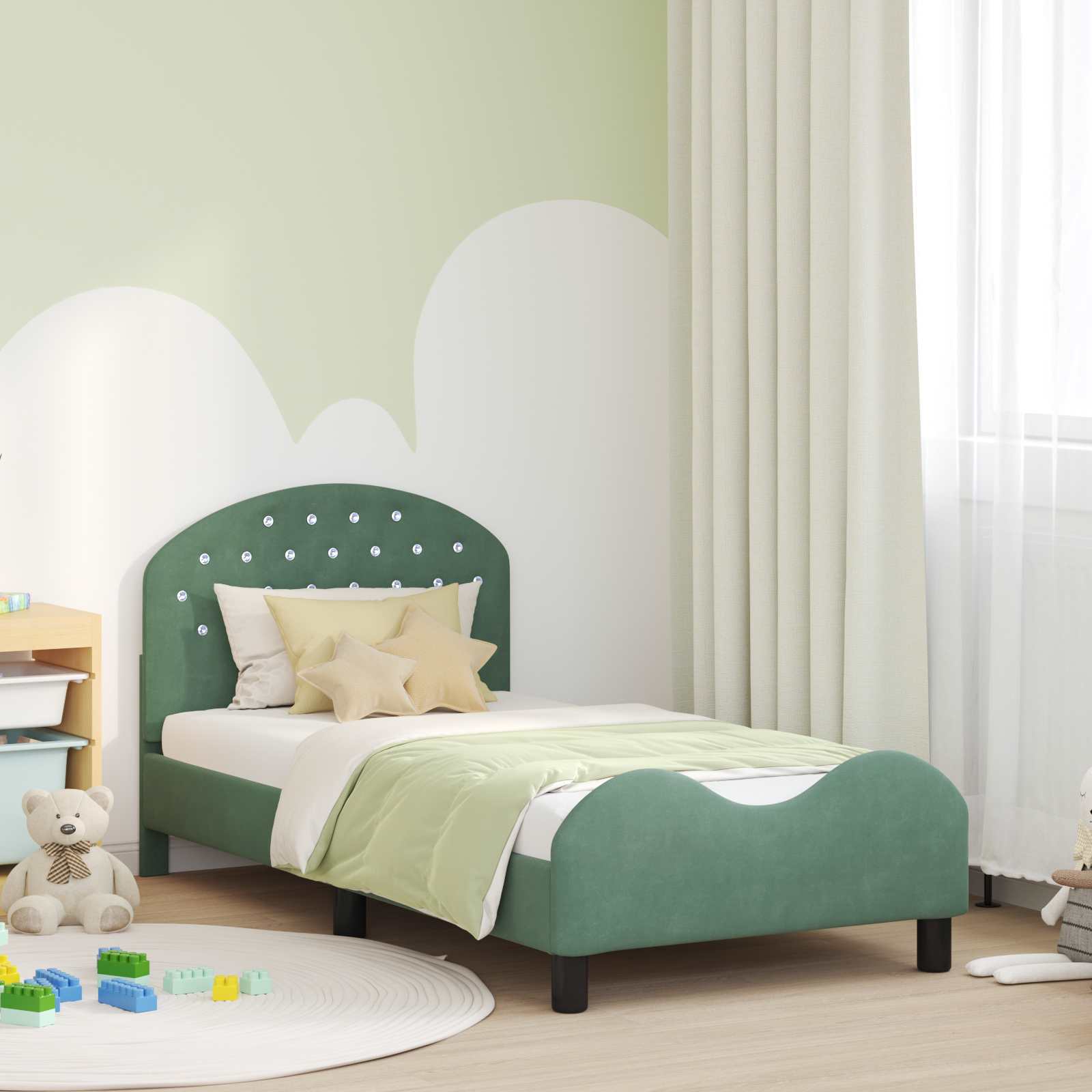 Lit Enfant Avec Tête De Lit Patte De Chat - 90x200 Cm - Avec Toboggan Et Échelle - Blanc Et Rose - Sans Matelas - 4