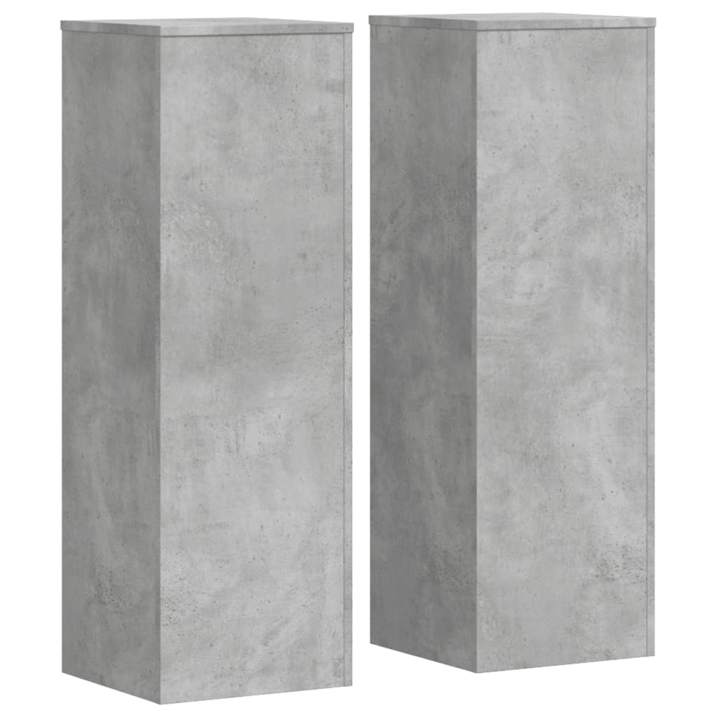 Supports pour plantes, 2 pièces, gris béton, 33 x 33 x 100 cm - 2