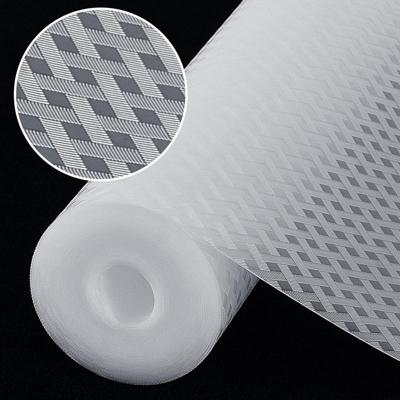 Wkładka do szuflady, nieprzylepna, antypoślizgowa, mata do lodówki, możliwość przycięcia na wymiar (przezroczysta/30 x 300 cm)