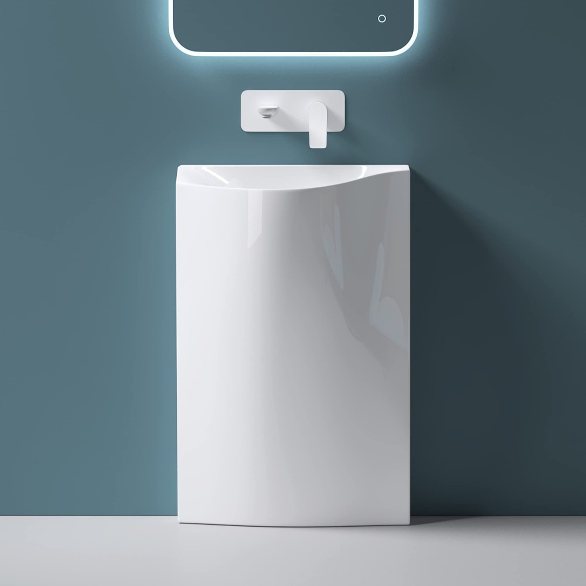 Lavabo Da Appoggio Mai & Mai 140cm - Marmo Fuso Antracite, 2 Fori Rubinetteria, Autopulente - Foto 6