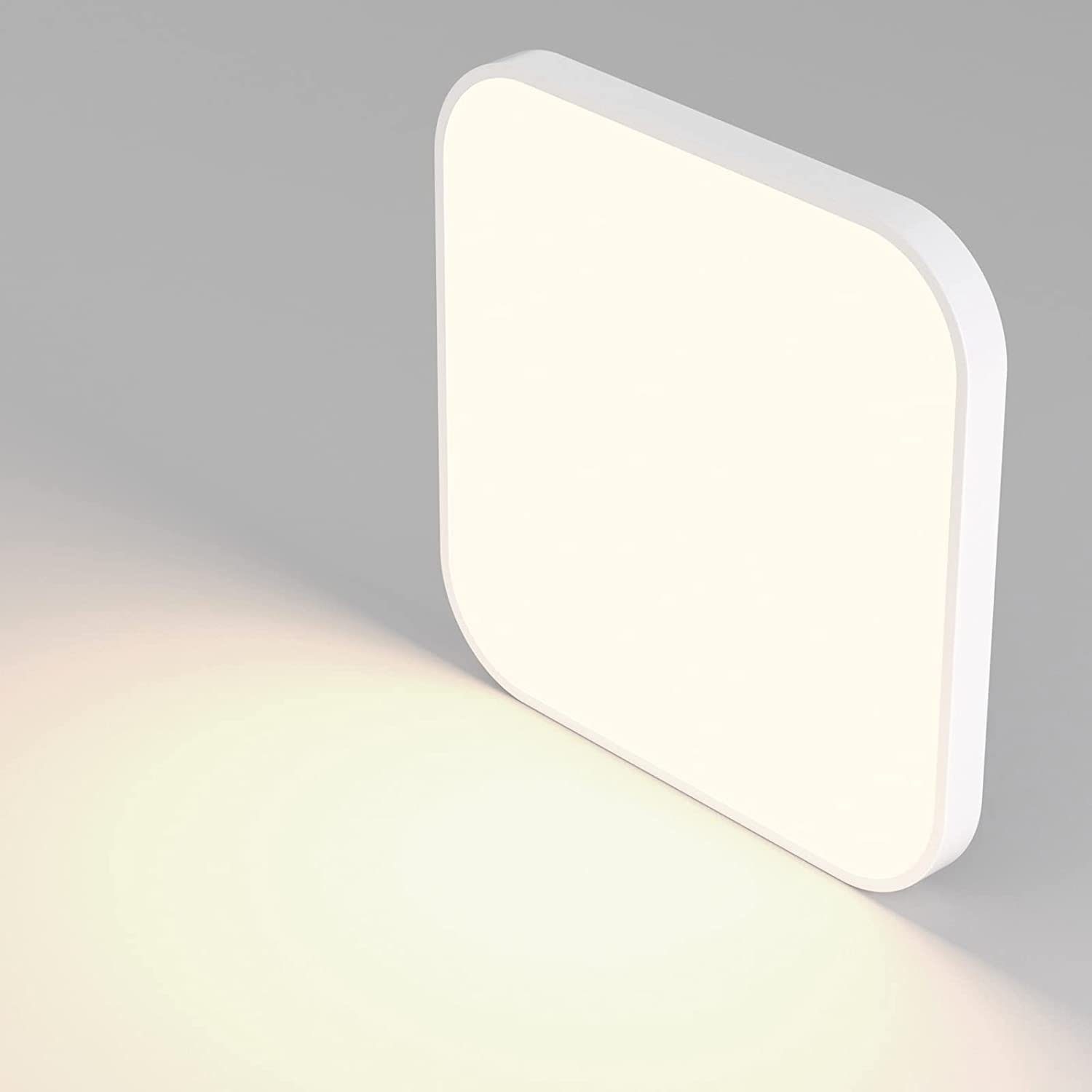 ZMH 27 cm kwadratowa płaska lampa sufitowa LED IP44 19 W do sypialni i korytarza