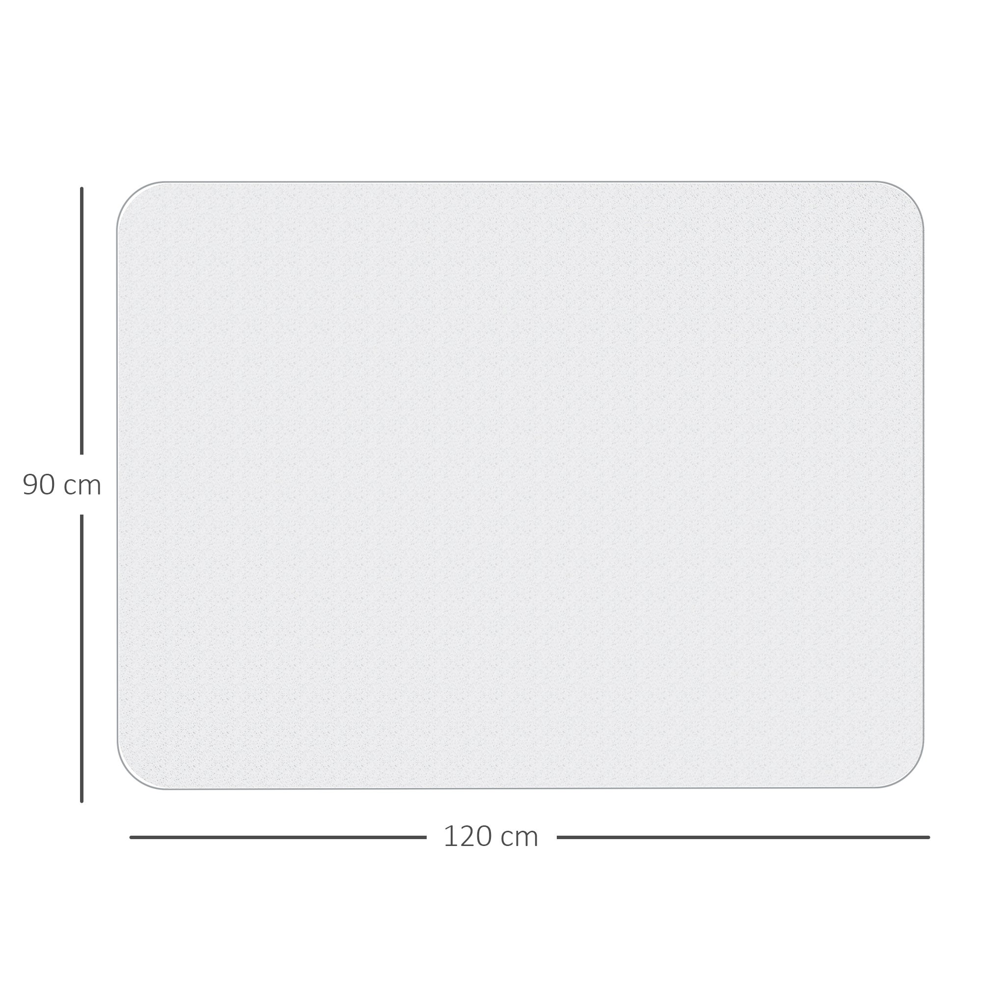HOMCOM Tappetino per Sedia Ufficio Salvapavimento Antiscivolo in Plastica, 90x120cm, Trasparente - 3