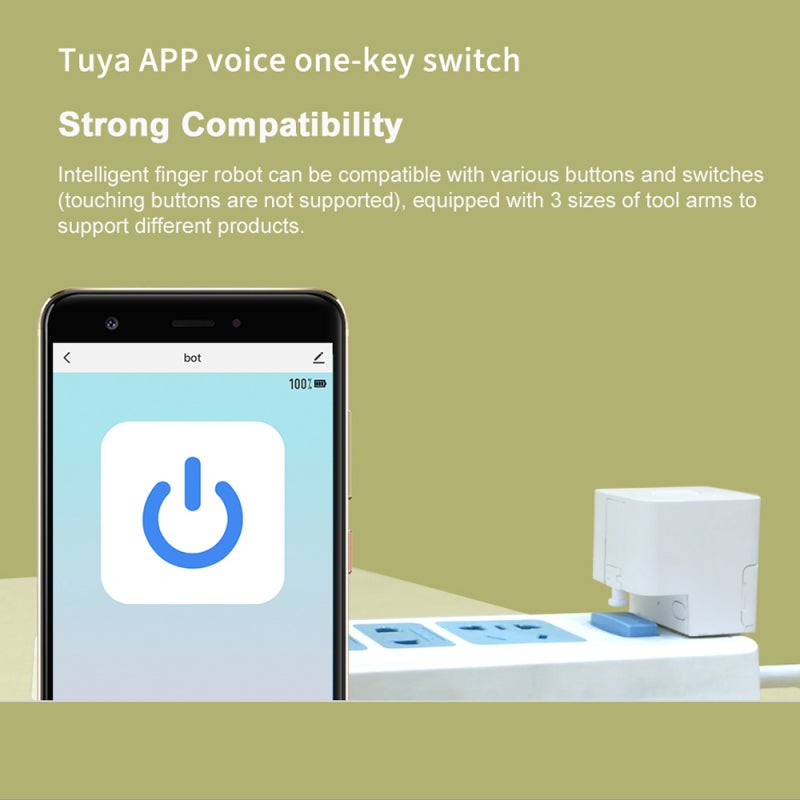 Tuya BT Fingerbot Robot Intelligent Doigt Sans Fil Interrupteur Bouton Poussoir Bot Fonctionne avec APP Commande Vocale Compatible avec la Maison - 5