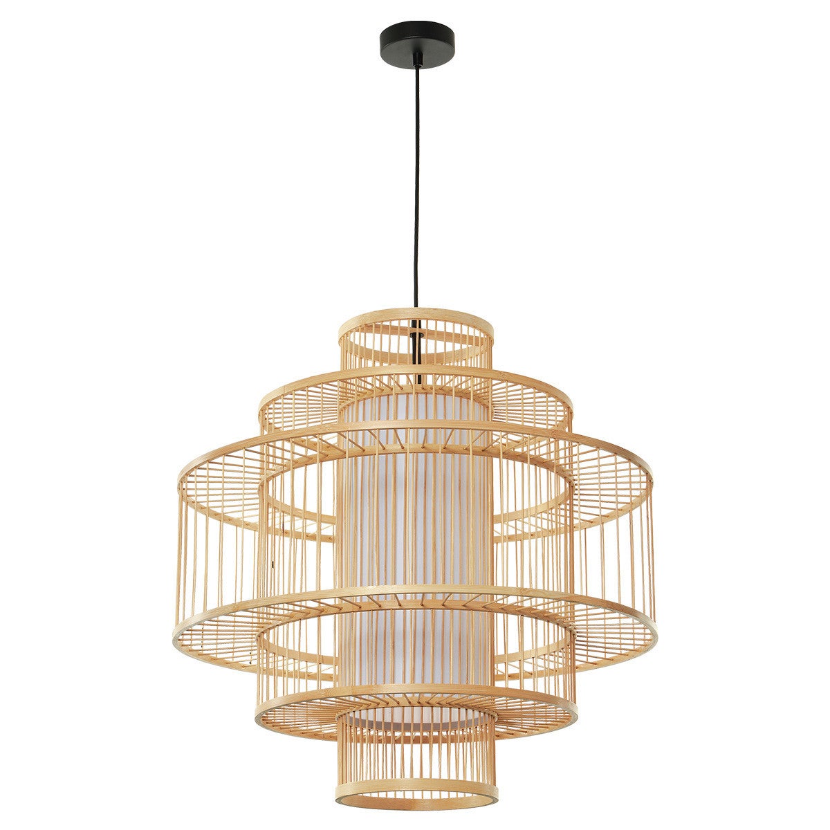 Lampa wisząca STELA beżowa 1 x E27 x 15W wym: 162,5 x 60 x 60 cm Light Prestige