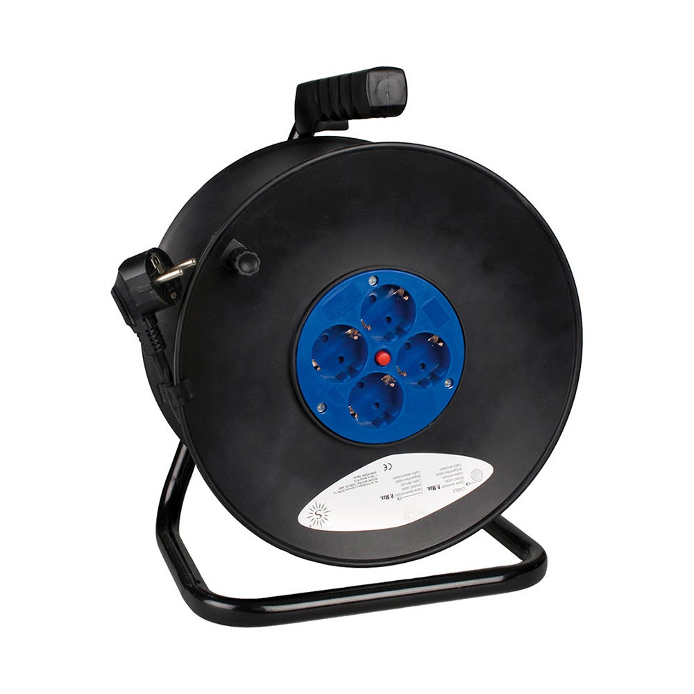 Avvolgicavo 25m 3x1,5mm con 4 Uscite Bipolari con T/TL Solera 7425/2 - 2