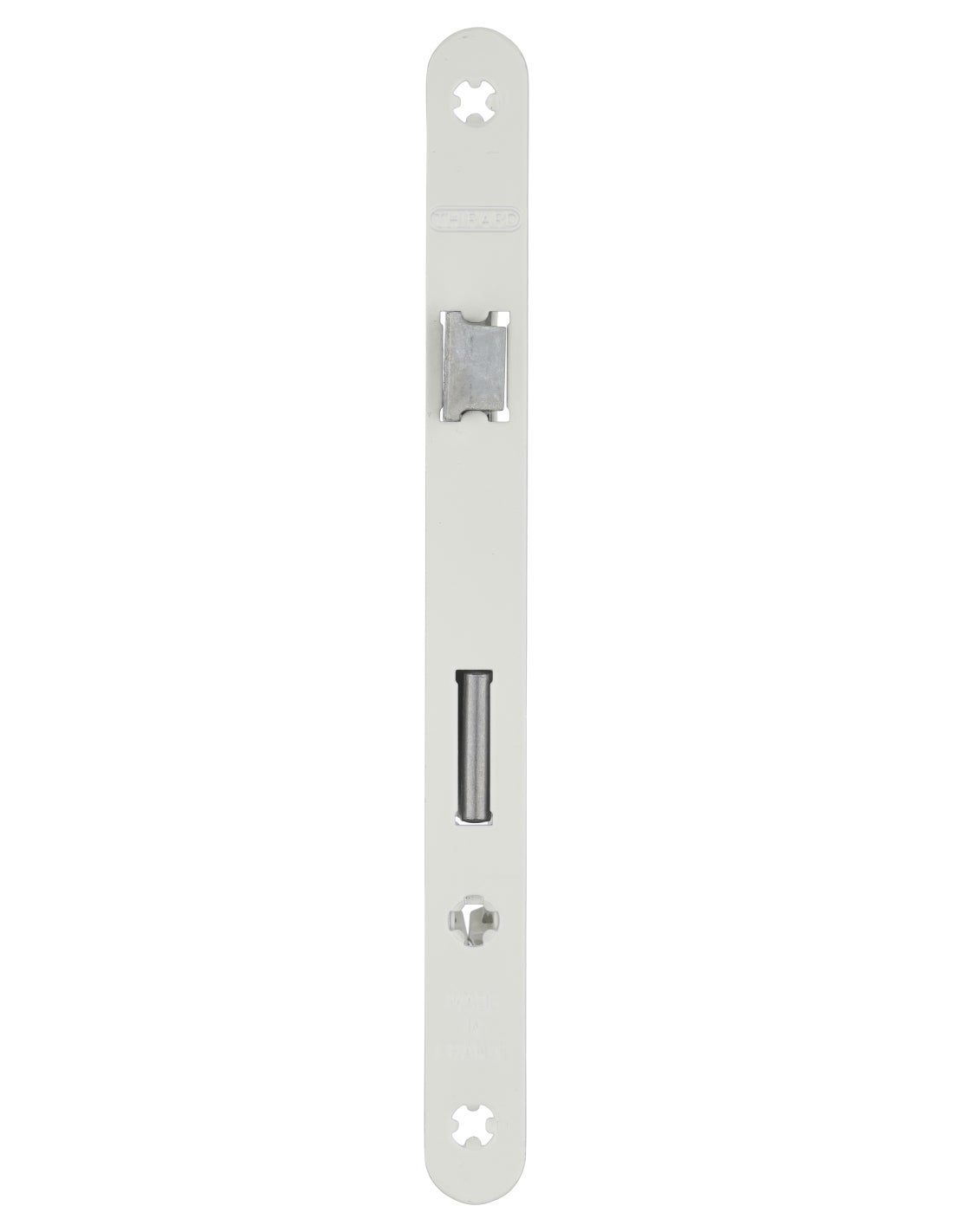 THIRARD - Boitier de serrure encastrable à cylindre pour porte d'entrée, axe 40mm, bouts ronds, blanc - THIRARD - 4