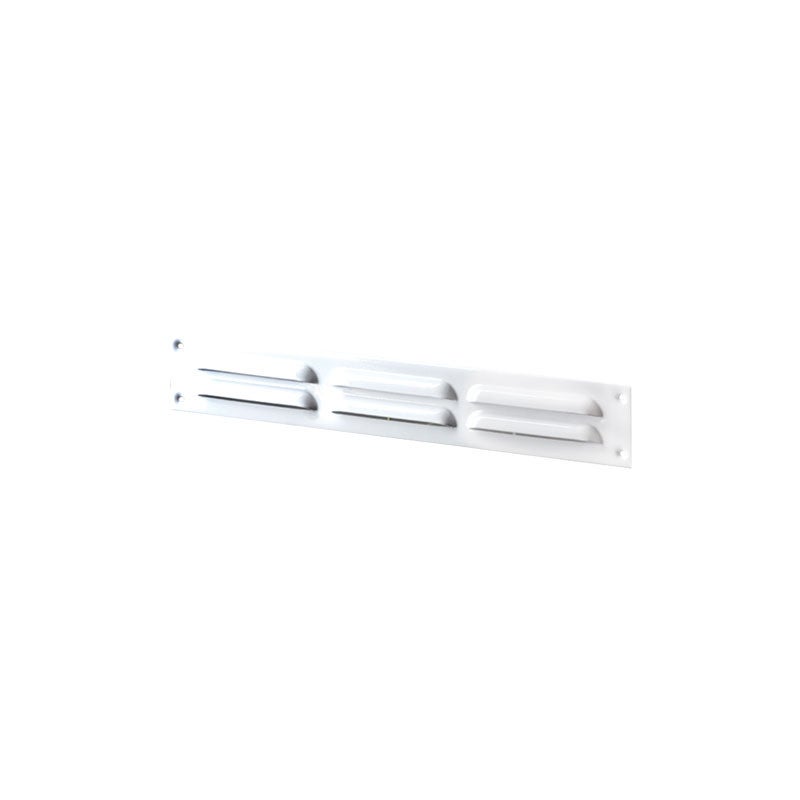 Grille d'aération 3 encoches 305x40mm - Acier Blanc - Anti insecte ...