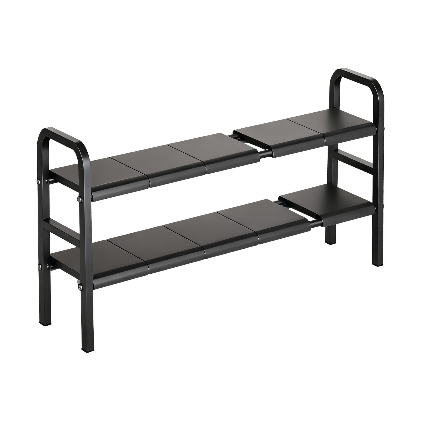 Étagère de rangement extensible pour cuisine, 53-88 cm, à deux niveaux,idéale pour ranger les casseroles,les aliments et les appareils électroménagers - 6