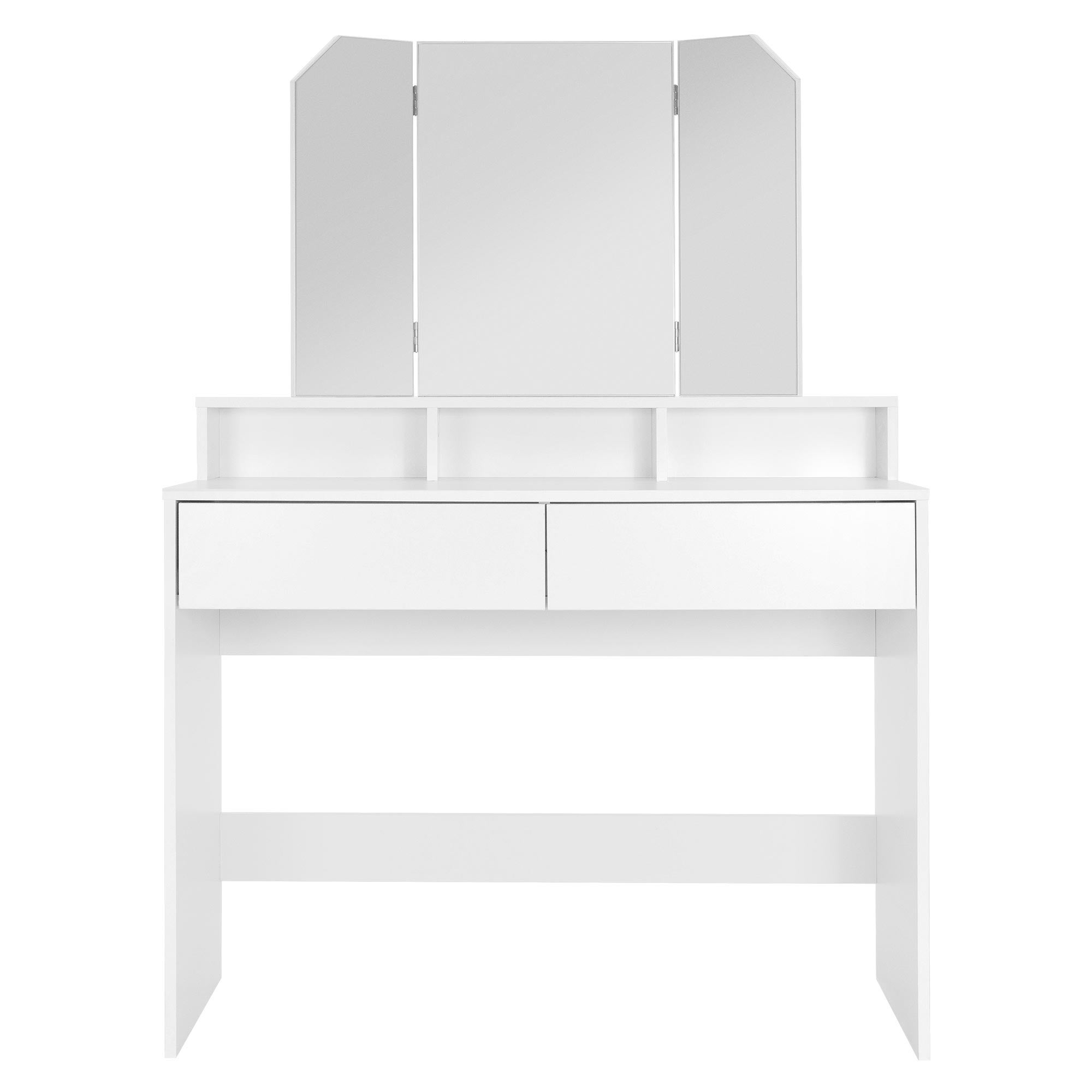 Dressing Table Cosmetic Table with Mirror Dressing Table with Storage White