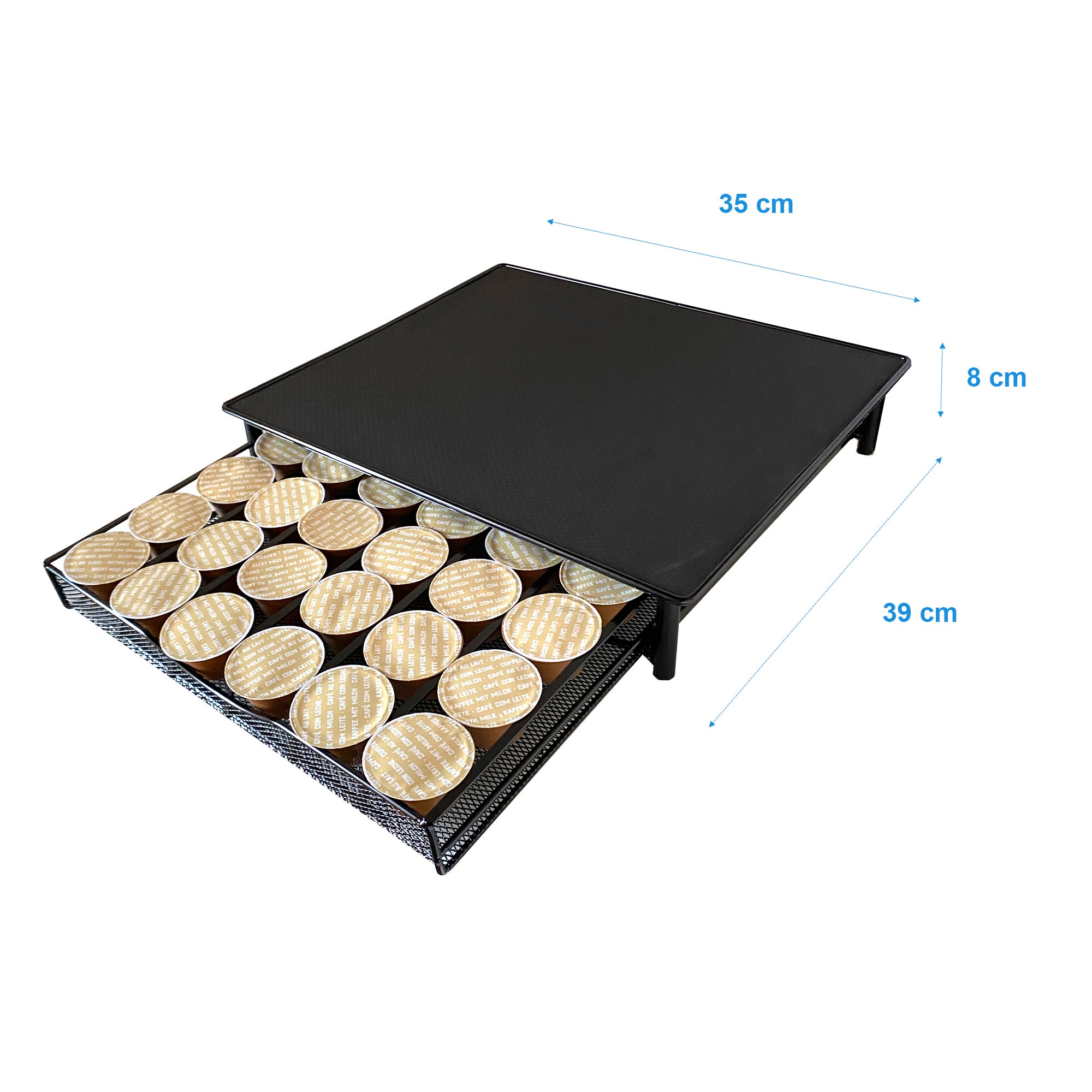 Soporte Organizador Cápsulas Dolce Gusto | Nyana Home | Capacidad 36 Capsulas | Cubierta Metálica | Soporte Metálico | Bandeja Mallada - 8