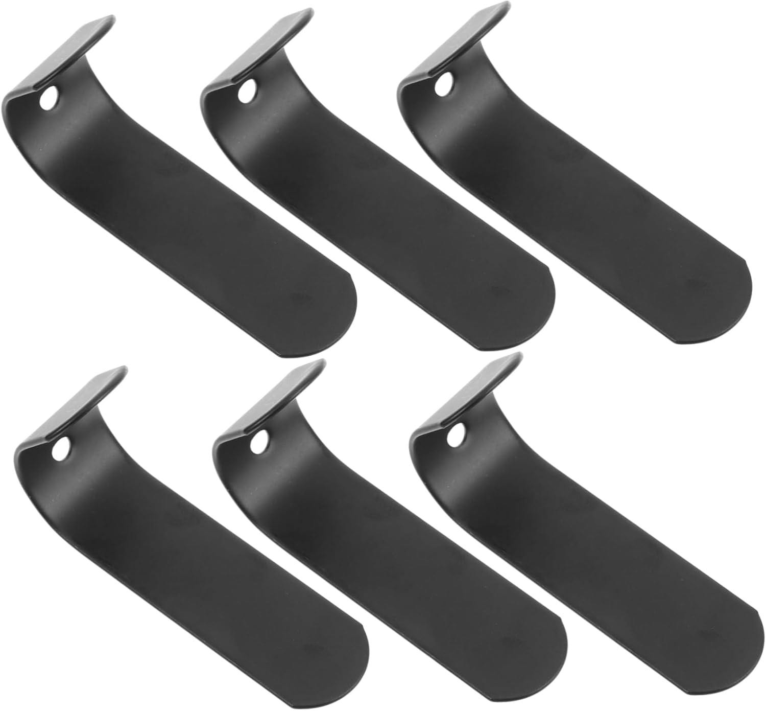 Lot de 6 crochets muraux polyvalents en acier inoxydable noir
