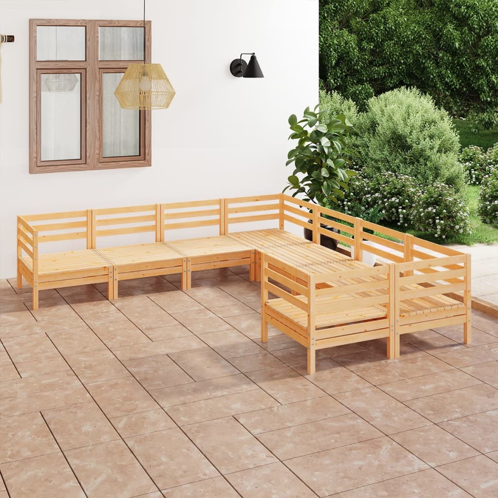 Salon de jardin 8 pcs Bois de pin massif 54 - 2