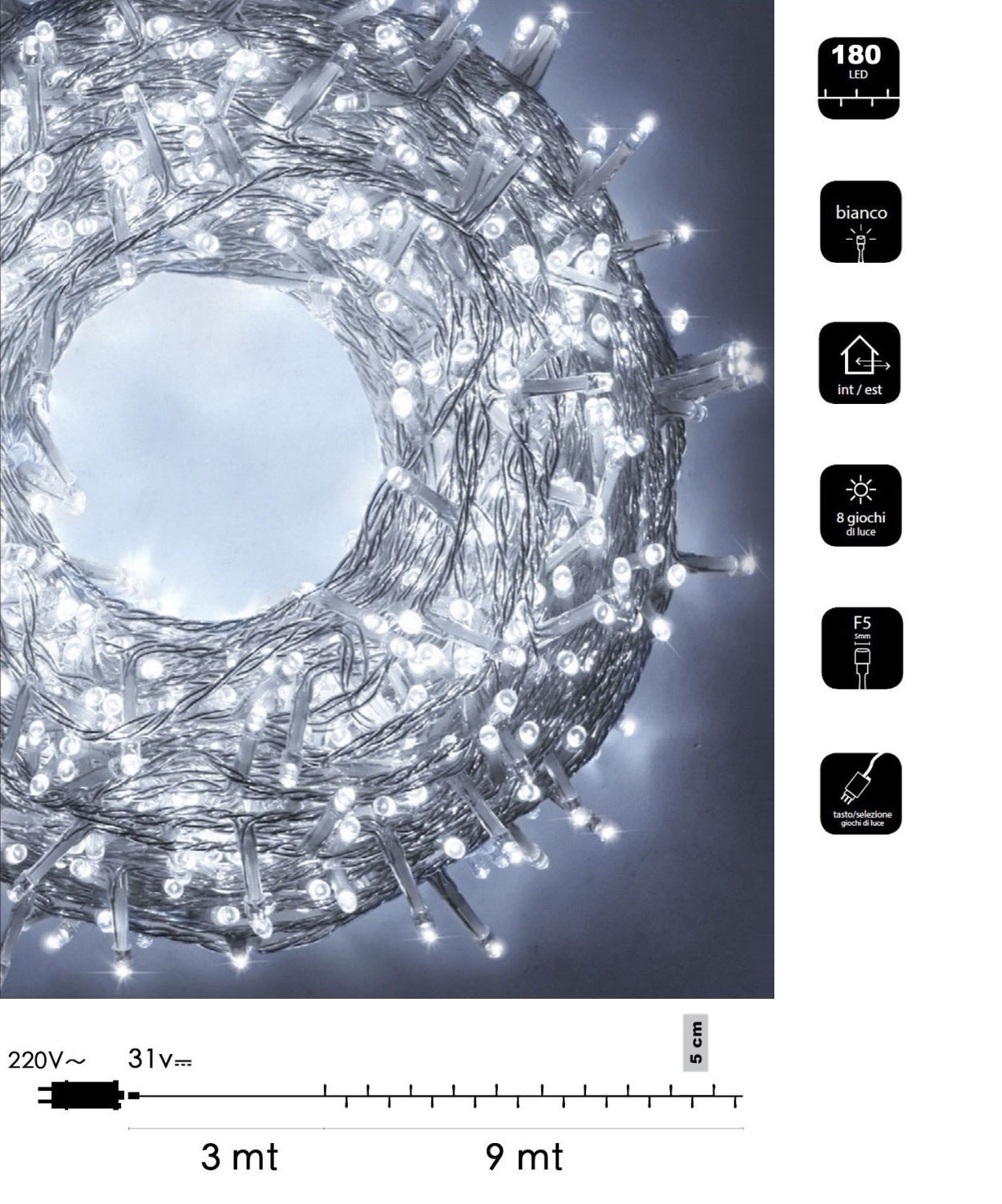 gresonic Catena luminosa a 120 LED con micro fili argentati, con alimentazione USB, decorazione per interni ed esterni, bianco caldo (filo di rame bianco caldo, 8 modalità timer, 200LED