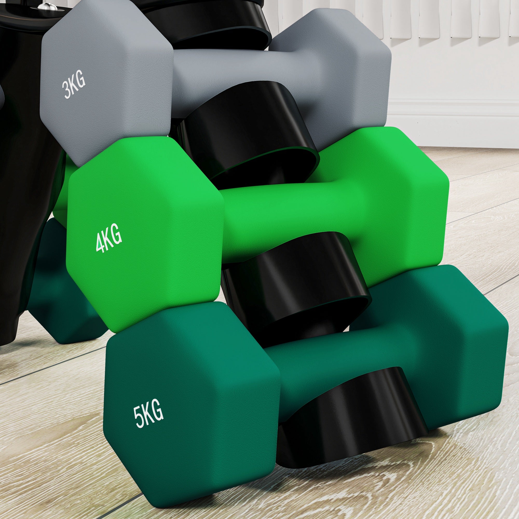 Conjunto de Halteres SPORTNOW Metal, Plástico Multicor 42x10x30 cm - 5