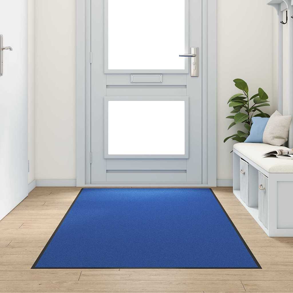 Dywanik wejściowy Niebieski i Czarny 120 x 250 cm 100% poliamid vidaXL