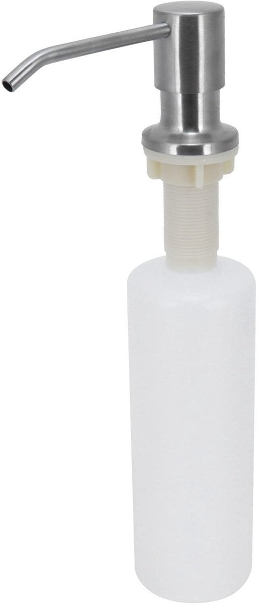 Dozatoare de săpun, Pompă de săpun, Dozator de săpun încorporat, 350 ml, Blat de bucătărie încorporat, Argintiu, Pentru blatul de casă