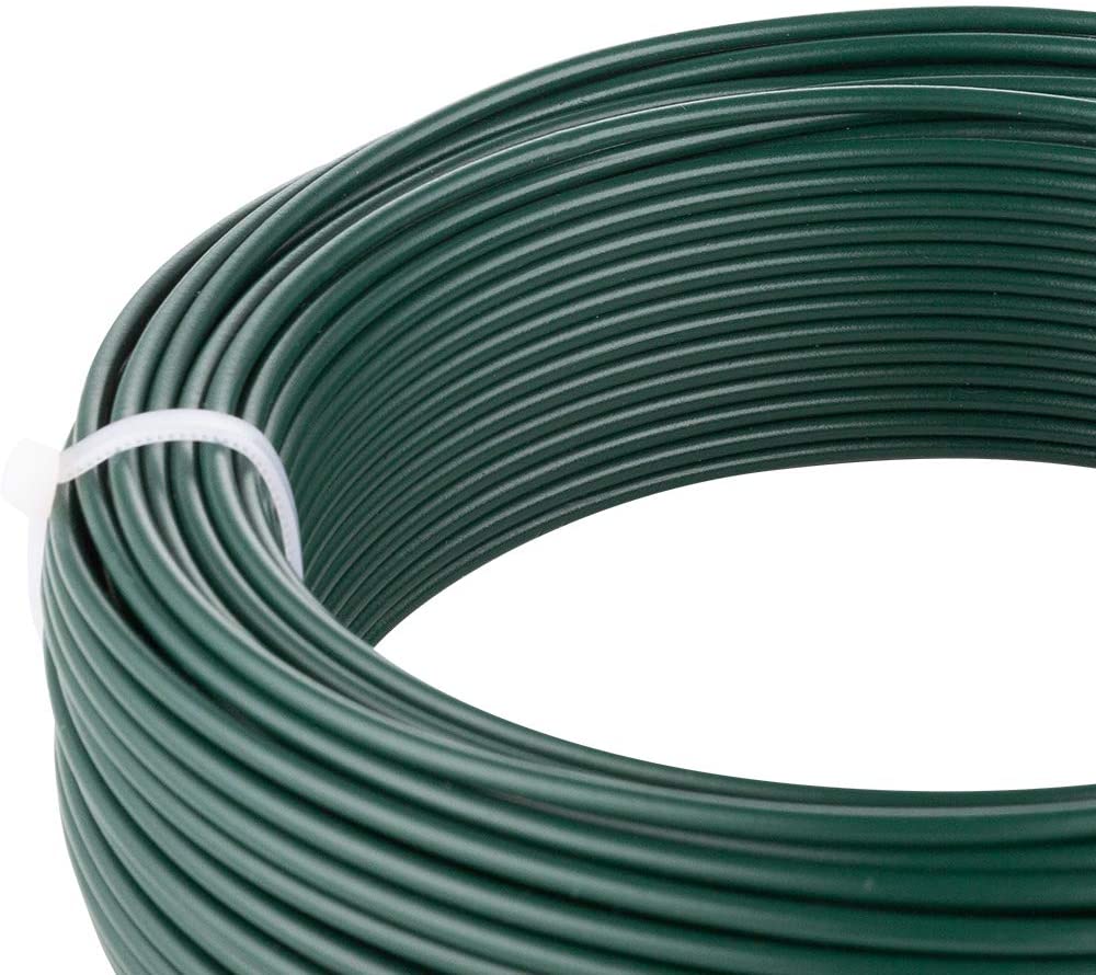 Fil de tension galvanisé plastifié - L. 100 m - Ø 2,7 mm - Vert - 2