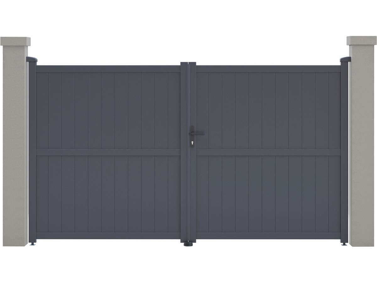 Brama aluminiowa "Maurice" - 299.5 x 155.9 cm - Szara