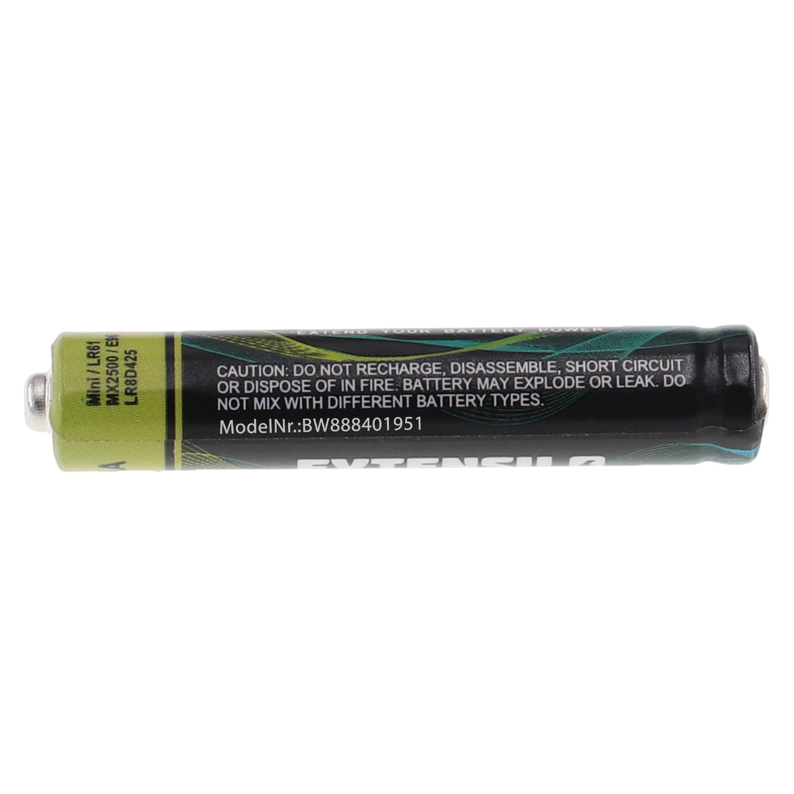 EXTENSILO 20x Piles AAAA - Piles primaires (550mAh, 1,5V, alcaline) - 8