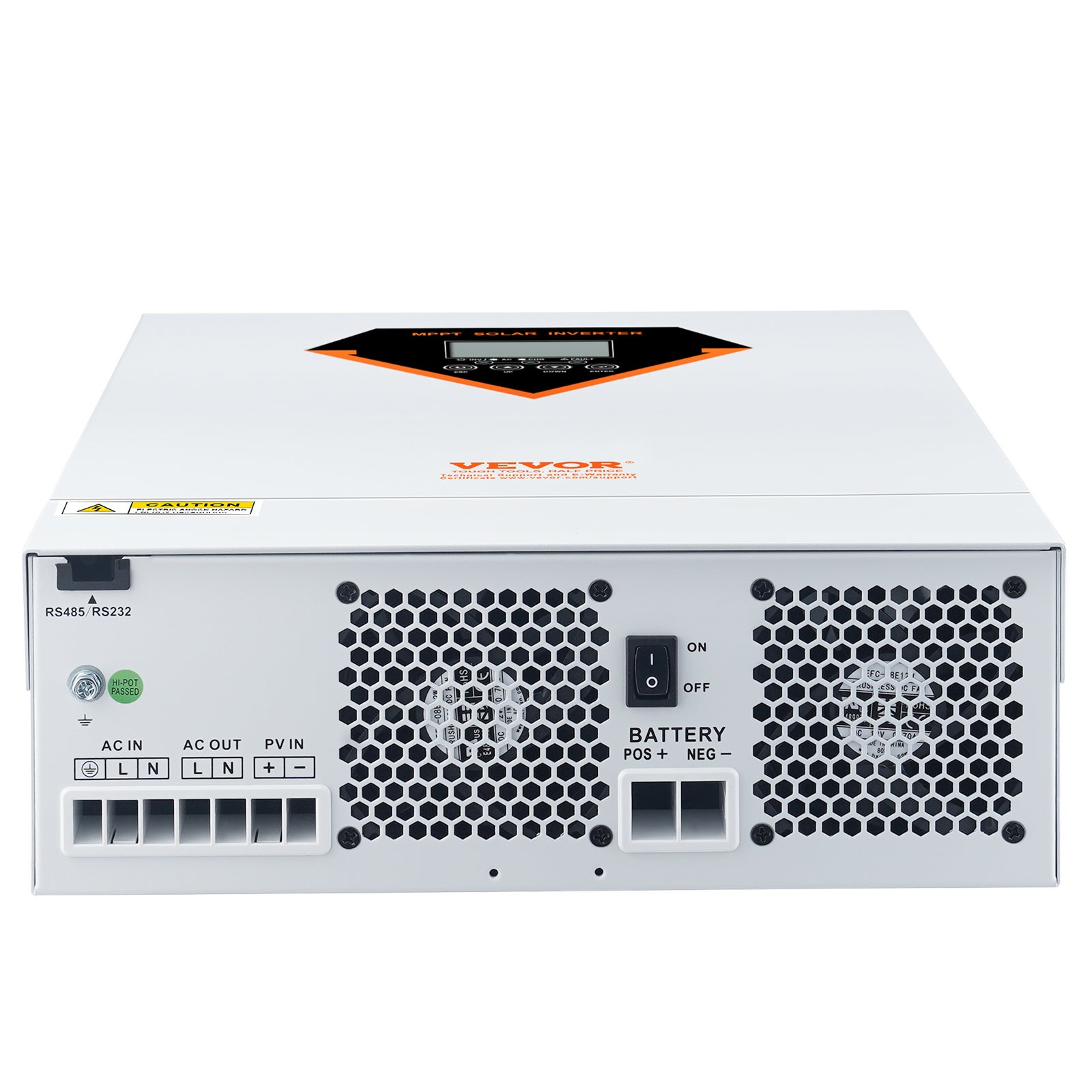 Onduleur Solaire Hybride VEVOR 5500 W, 230 V, Onde Sinusoïdale Pure, MPPT 100 A Intégré, Charge Hybride Réseau/Utilitaire/Solaire, Hors Réseau - 9